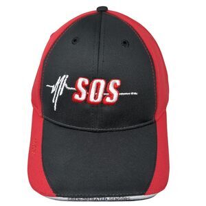 SOS Strapback Hat Multi One Size Adjustable Colorblock Triple Crown